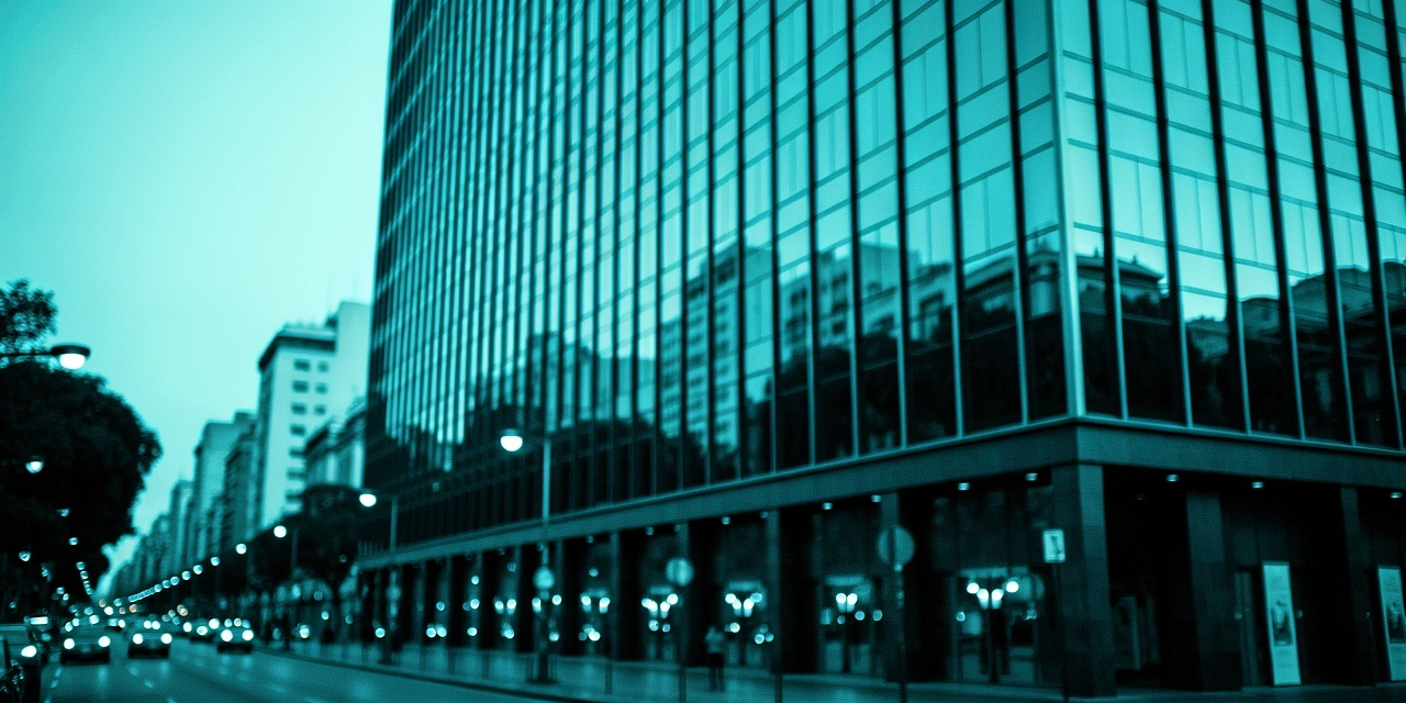 Reflejos en edificio de Avenida Corrientes