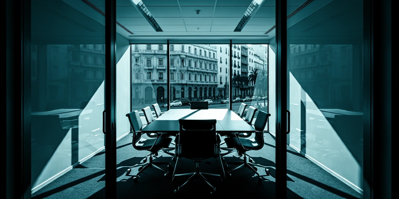 Sala de reuniones corporativa vacía